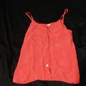 Button down pink top with pocket